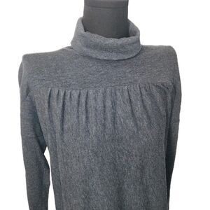 ANTHROPOLOGIE MAEVE Sz Med Sweater Grey / Gray Turtleneck Lightweight Mariah